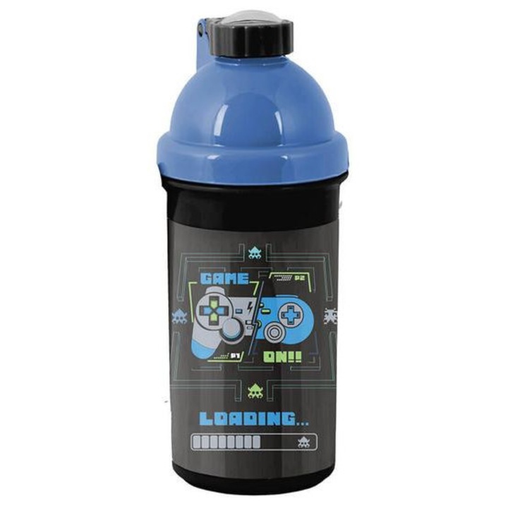 Пластмасова бутилка за вода за игри - Game On (PP25GI-3021)