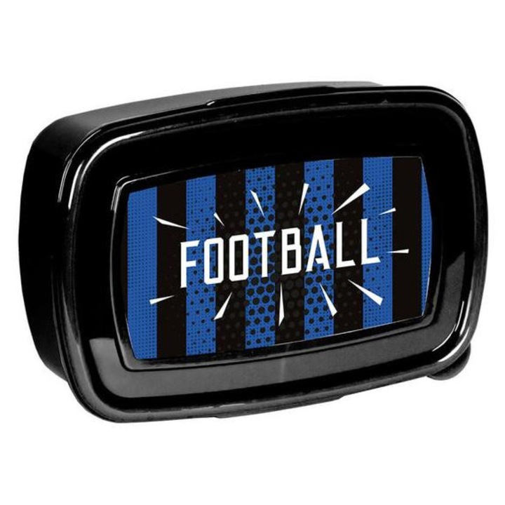 Пластмасова кутия за футболни закуски - на райета (PP25NG-3022)