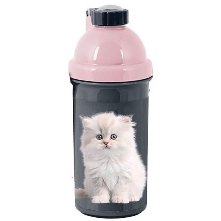 Бутилка за вода Little Meow PP25CO-3021, Пластмасова, Коте