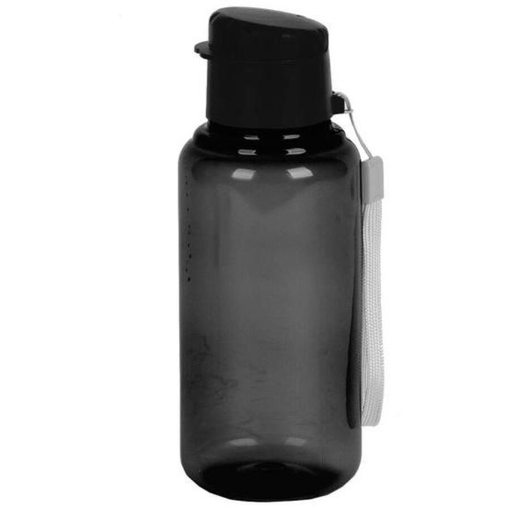 Пластмасова бутилка Smiley - черна (PPBL-3030)