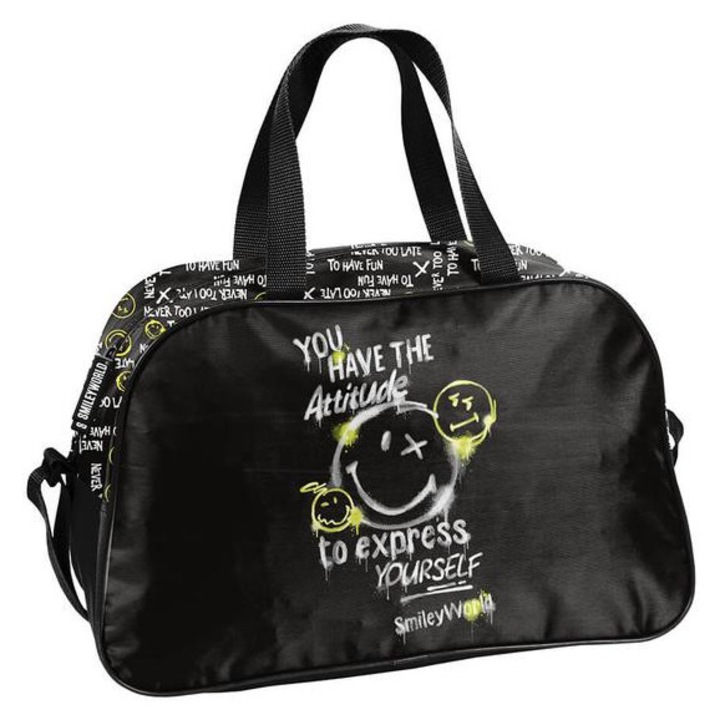 Smiley sporttáska - Black (SM25LT-074)