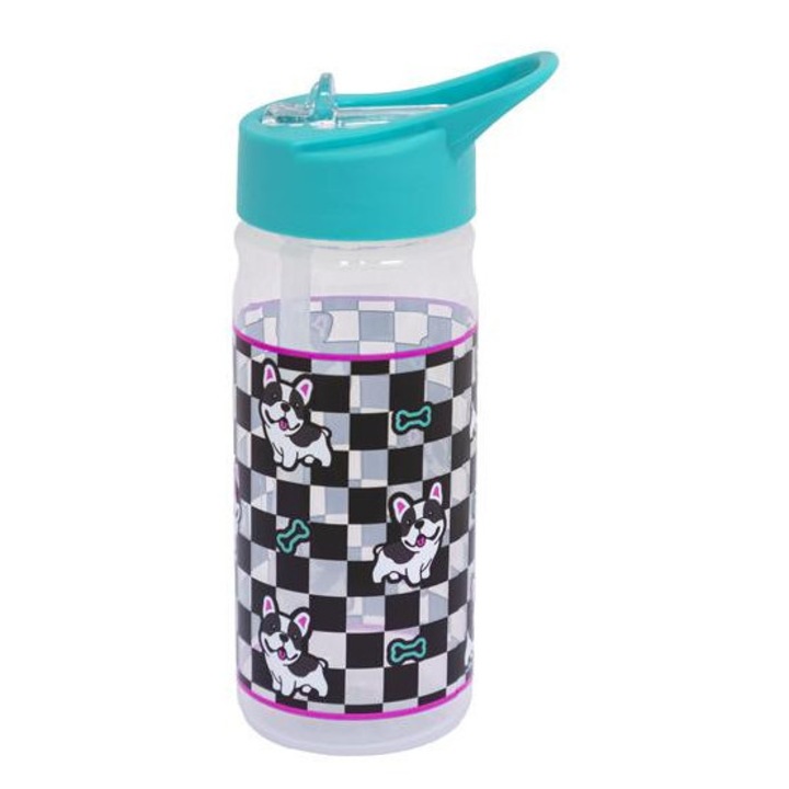 Aqua Pure szívószálas műanyag kulacs - 450 ml - Cute Puppy (511025011)