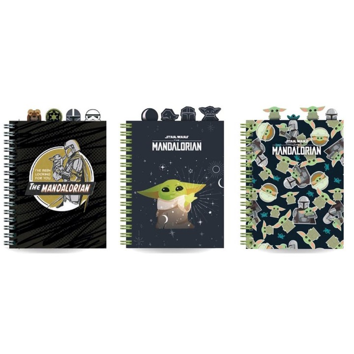 Coolpack - Star Wars - Mandalorian A/5 spirálfüzet - háromféle