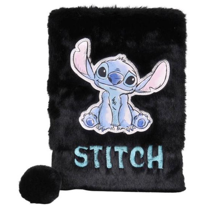 Дневник за ключове Stitch Fur A5/96 листа - Черен (DS25GG-3676)