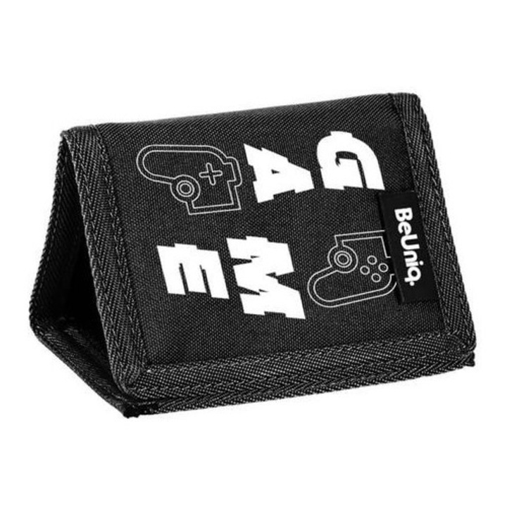 Portfel copii BeUniq, alb/negru