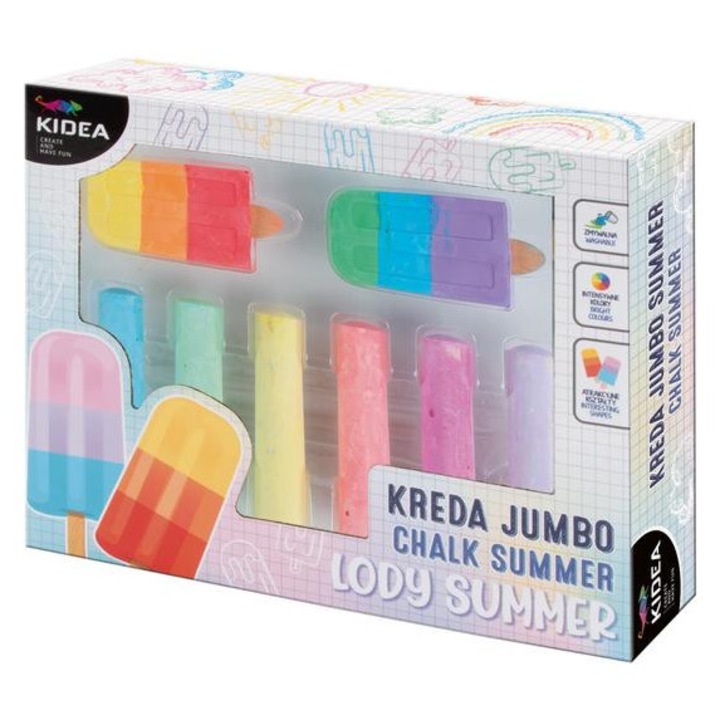 Kidea Jumbo kréta 8 db-os készlet - jégkrém (KRJSU8KA)