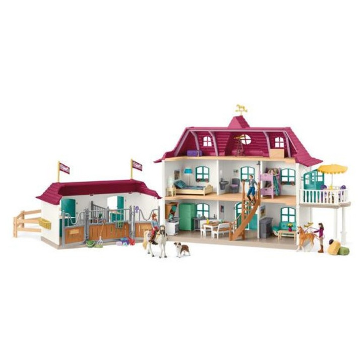 Schleich 42706 Tóparti tájház és istálló játékszett - Horse Club