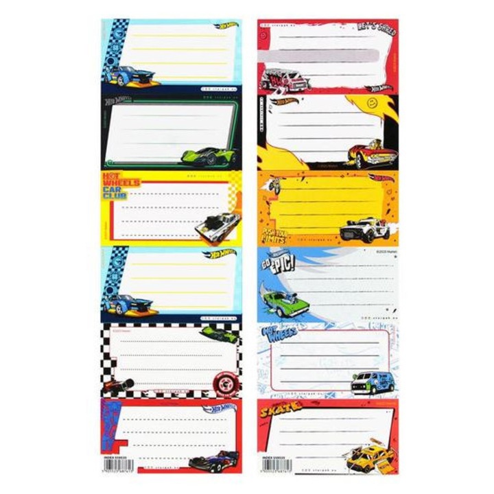 Етикети за книжки с 6 броя Hot Wheels (559535)