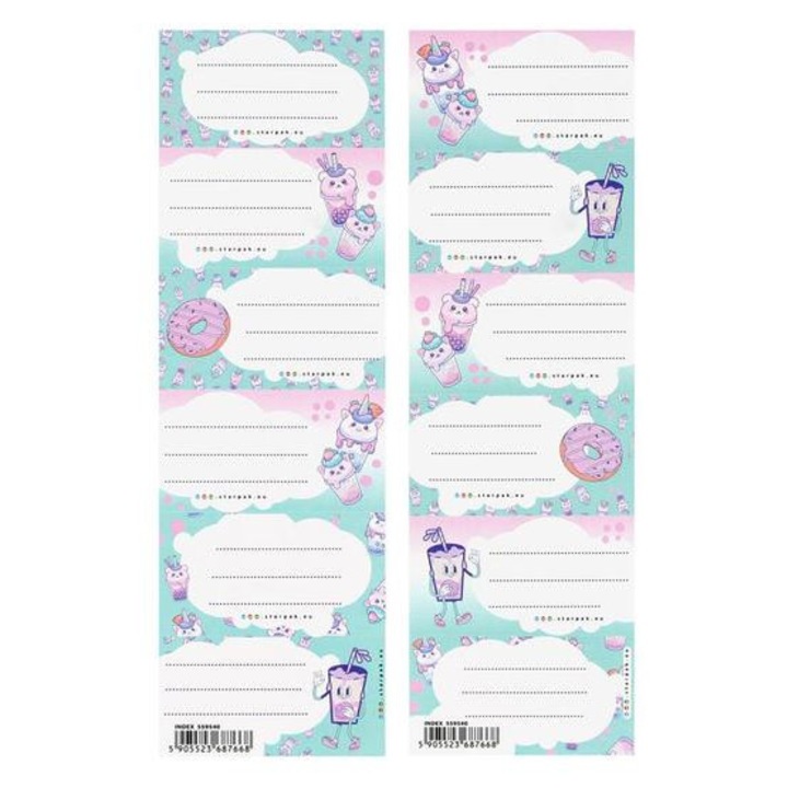 Bubble Tea 6 db-os füzetcímke (559540)