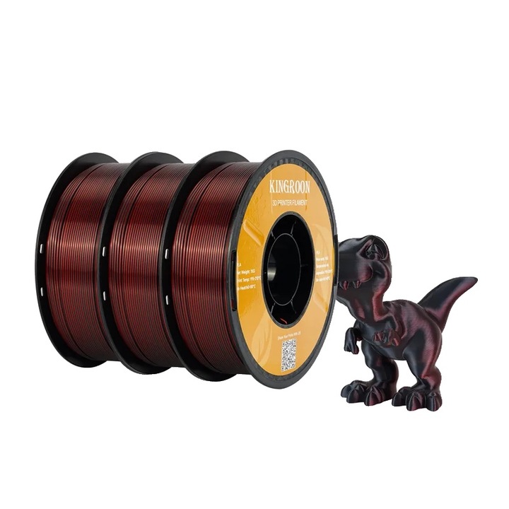 Filament PLA Dual-Color, 1.75mm, 3kg, Rosu si Albastru