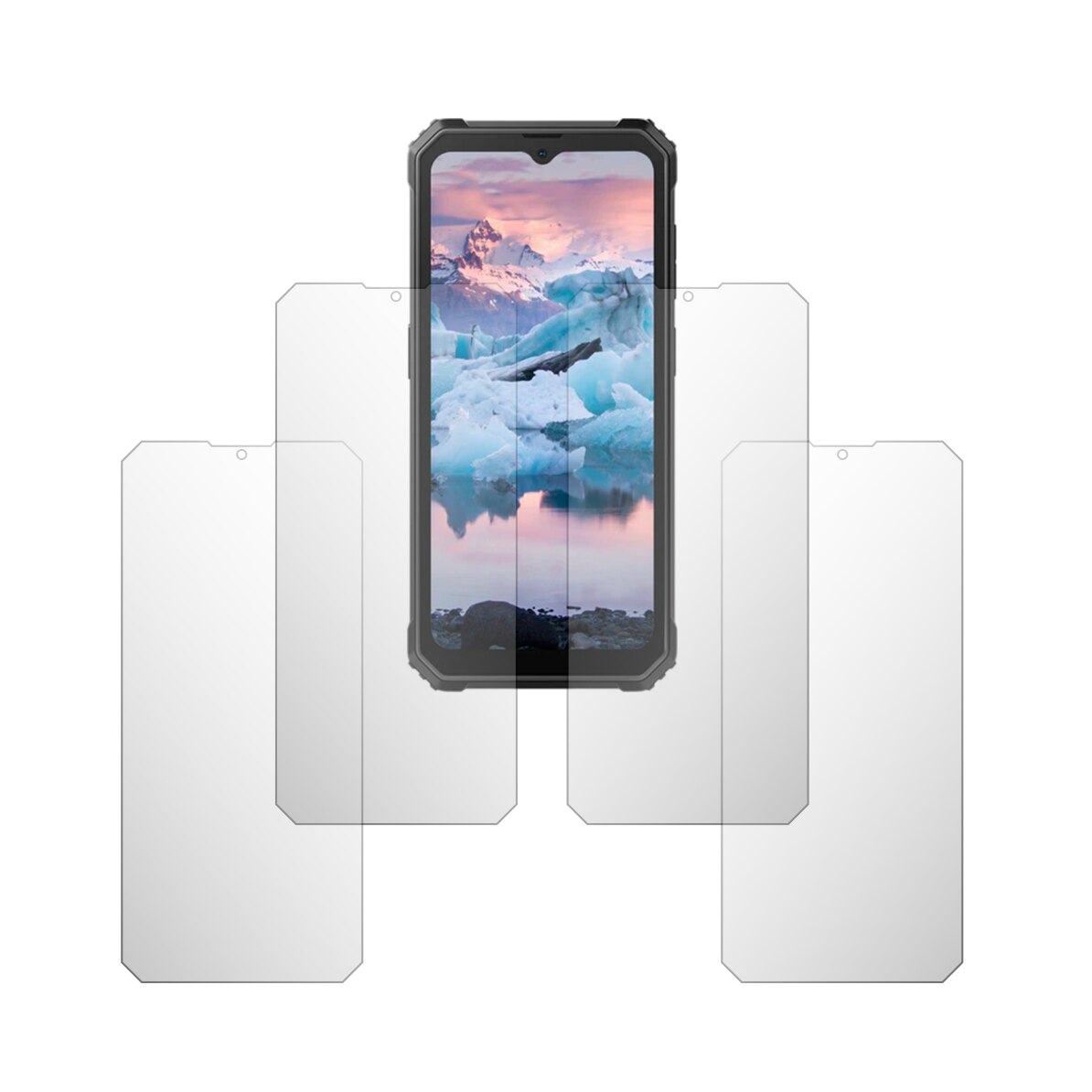 Set 4X Folie Protectie Ecran Folie24, pentru Blackview BV4800 Pro, 2X Ultra-Clear + 2X Mate, Acoperire Full-Display si Case-Friendly, Adezive, Flexibile cu Auto Regenerare