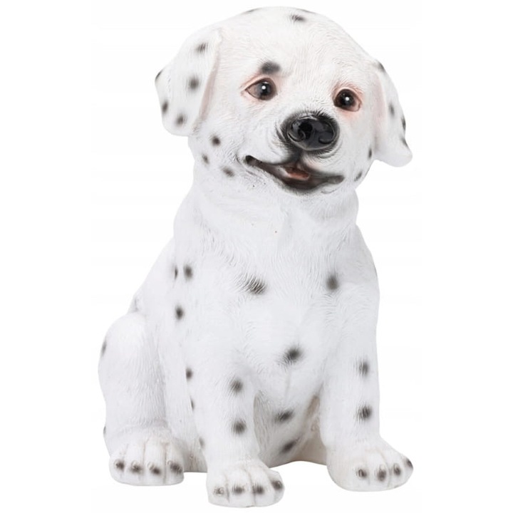 Figurina de gradina cu caine, Koopman, 18,5cm, alb