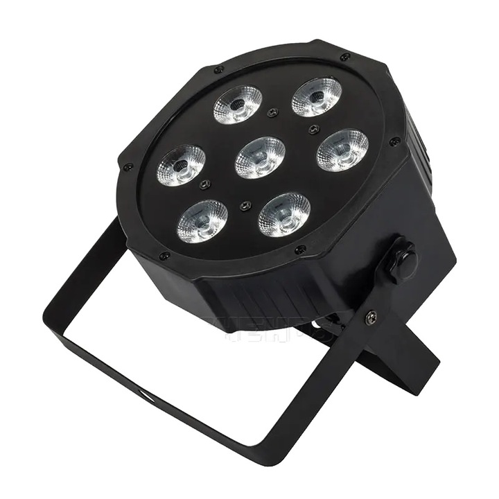 LED лампа Par, 8 бр. 7X12W, RGBW, DMX, черна