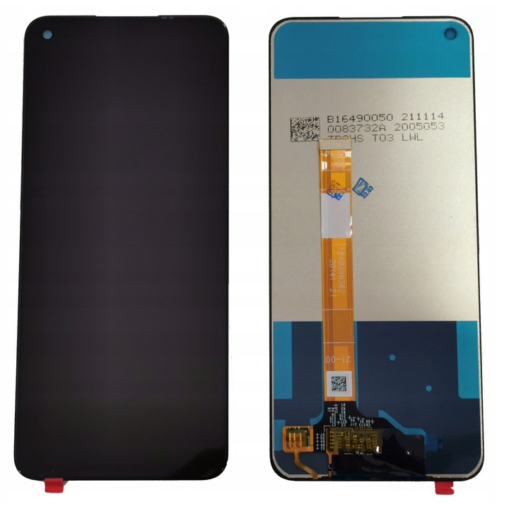 LCD екран за телефон Realme 7, 6.5'', 1080x2400px, черен