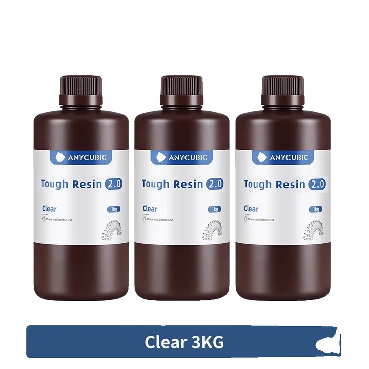 Rasina 3D Tough 2.0 Clear, 3 KG, rezistenta, lavabila cu apa, 50x60''