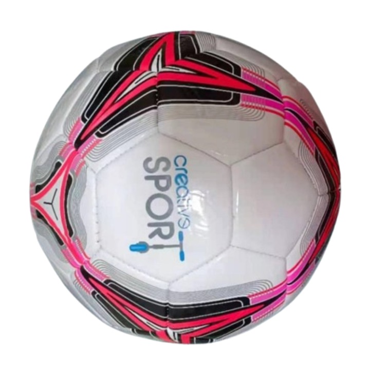 PVC focilabda gyerekeknek, 5-ös méret, fehér és rózsaszín