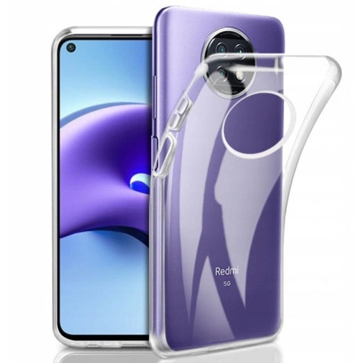 Husa telefon Toptel pentru Xiaomi Redmi Note 9T, 2mm, transparenta, din TPU