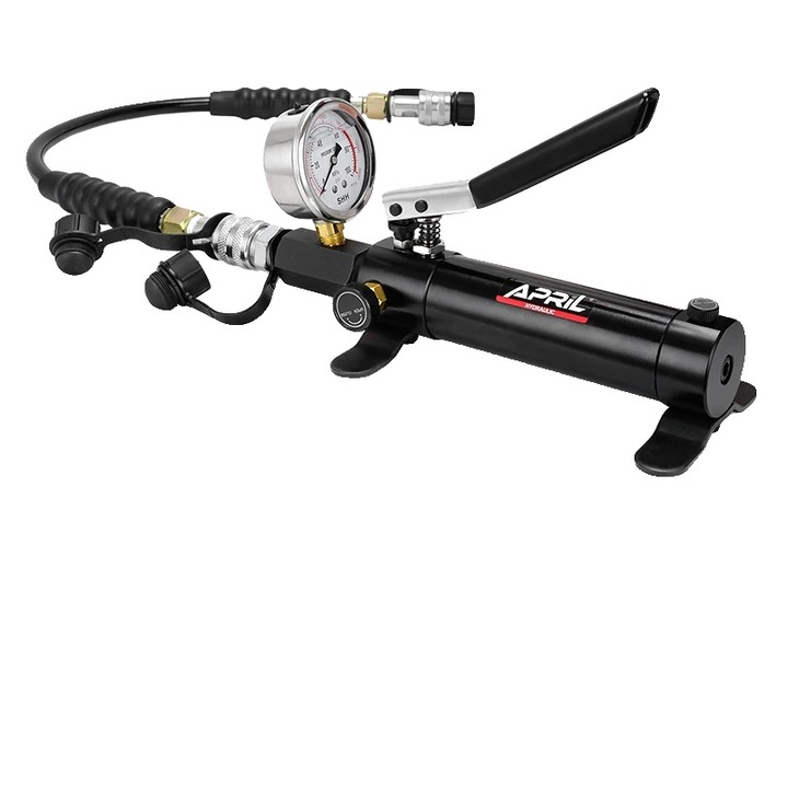 Pompa hidraulica manuala APR-180 mini, presiune inalta, cu manometru, compacta