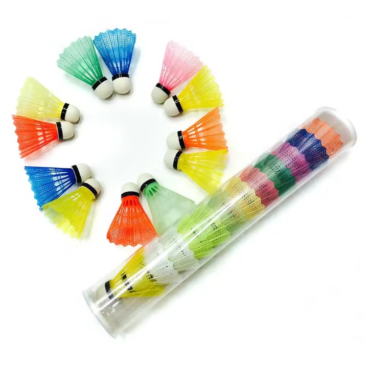 12 színes tollaslabda játék szórólap készlet