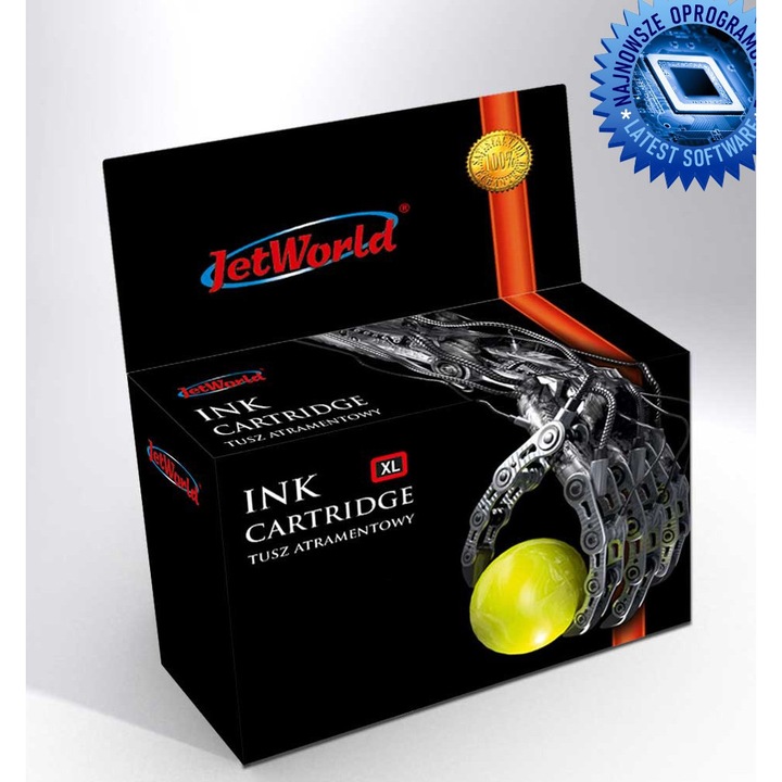 Жълта касета за принтер JetWorld 912XL, 3YL83AE, съвместима с HP OfficeJet Pro, комплект рециклирани принтери