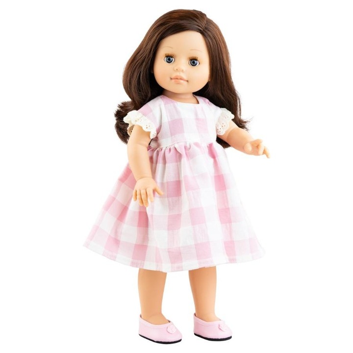 Испанска кукла Емили 42 см, Paola Reina, комплект с рокля и обувки, многоцветна
