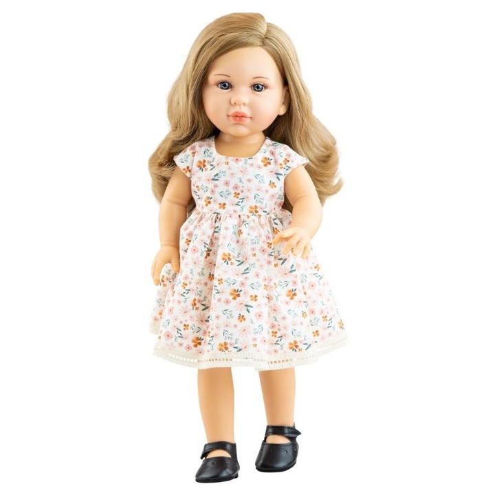 Papusa hispanica Audry 42cm, Paola Reina, cu rochie si pantofi, ambalaj ecologic