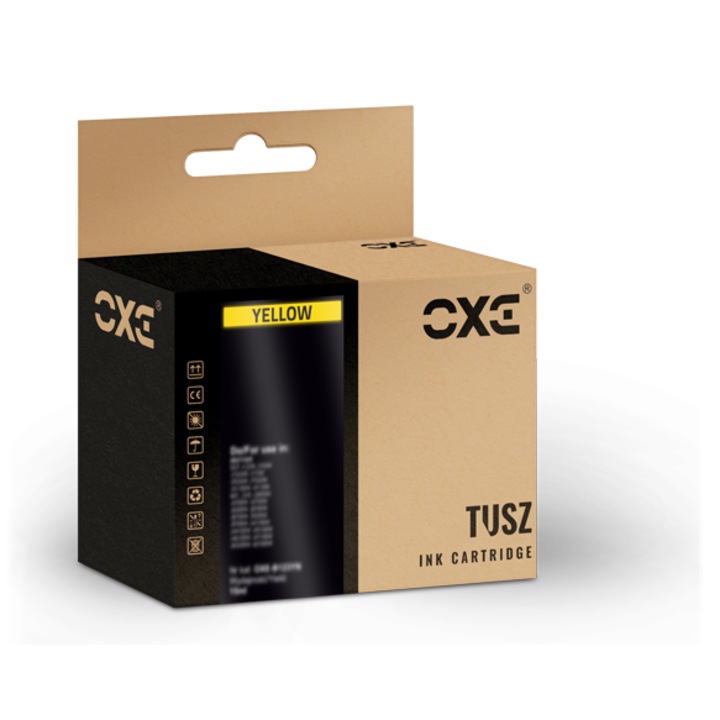 Касета за мастиленоструен принтер, жълта, 912XL, 3YL83AE, комплект рециклирани