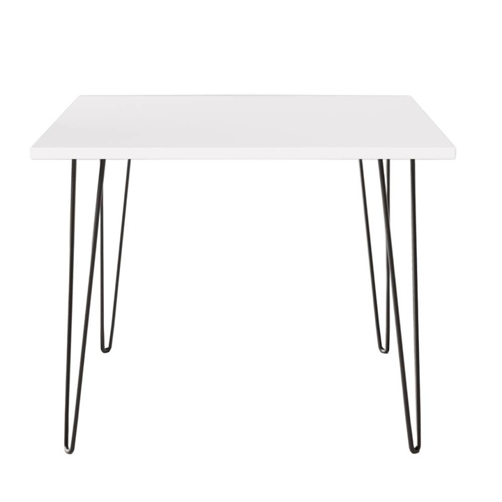 Masa kwadratowa KOLM HAIRPIN 90x90cm, dab sonoma, dab craft, dab czekoladowy, set montaj inclus