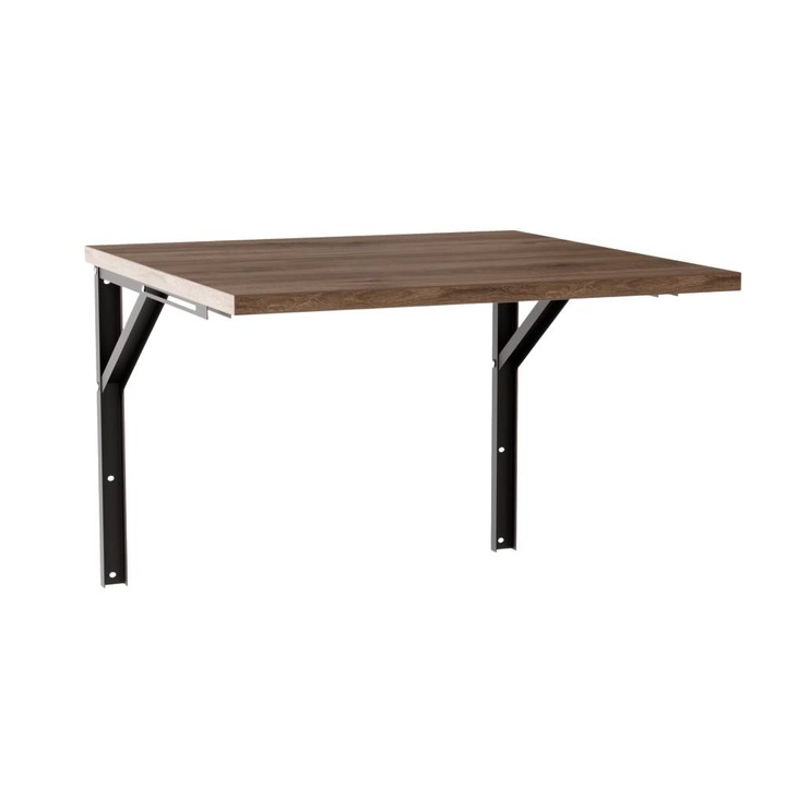 Masa pliabila KOLM, 68x68 cm, maro, pentru bucatarie si spatii mici