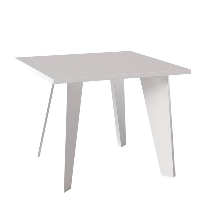 Masa OLEN, KOLM, 90x90cm, gri, pentru 4 persoane