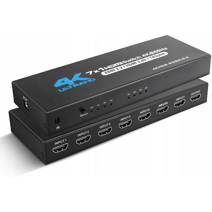 Comutator HDMI 7x1 4K60Hz HDR