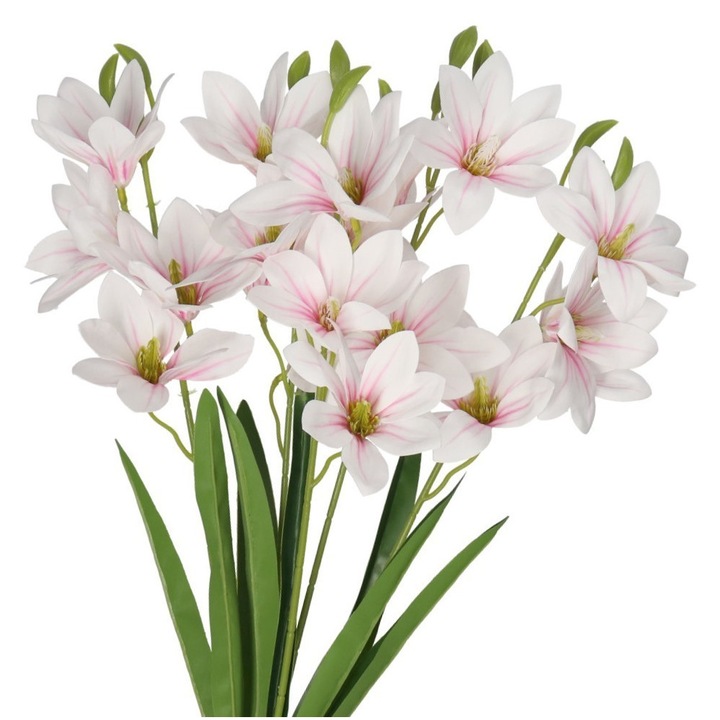 Buchet flori artificiale, Luka, 5 ramuri, 60cm, multicolor