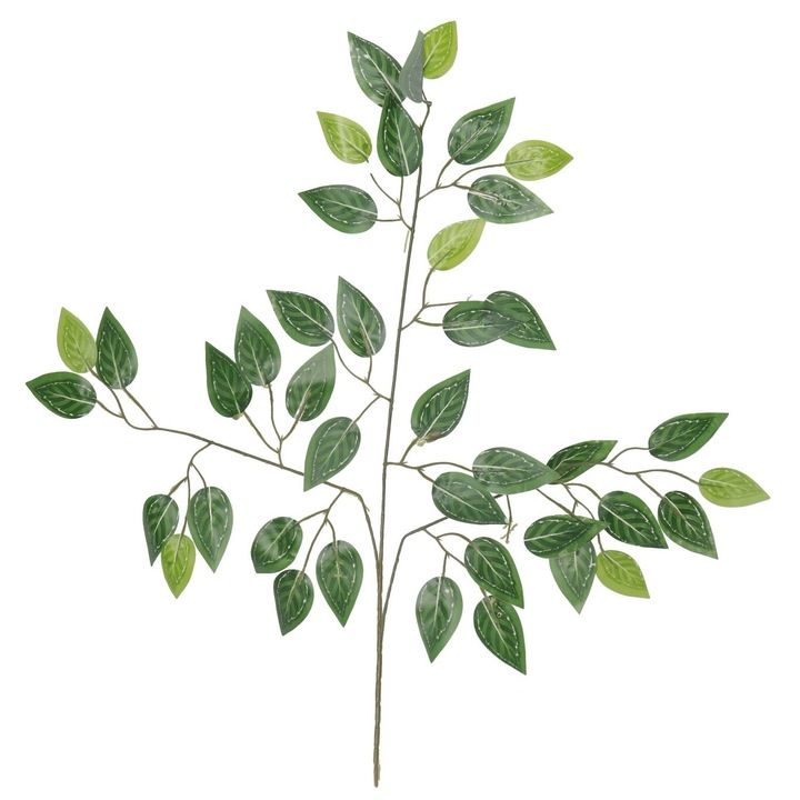 Műnövény, 60cm, zöld, 3 ágú szett