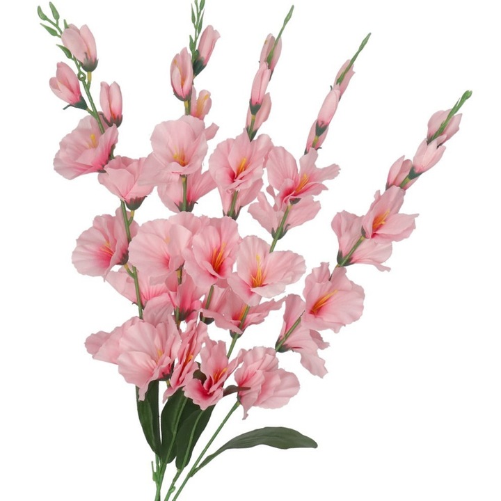 Buchet flori artificiale Luka, 5 ramuri, 70cm, multicolor