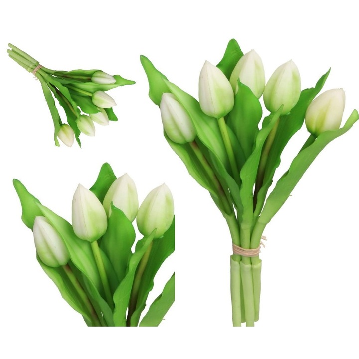 Buchet de flori artificiale, Luka, 5 crengi, 28cm, culoare vizibila in imagine