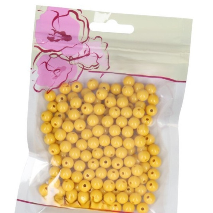 Set de 190 perle cu diametru 8 mm, Paula, multicolor