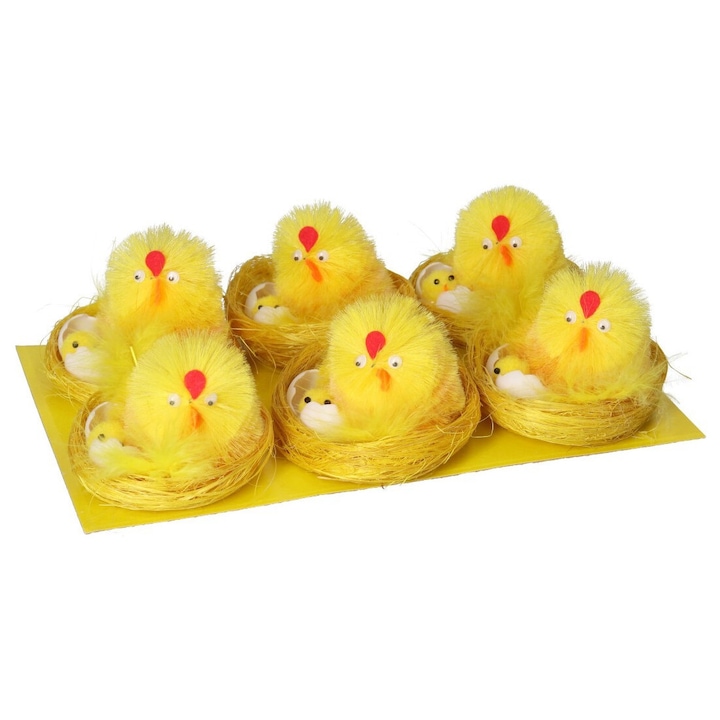 Set 6 puisori de Paste Luka, 7x8cm, multicolor