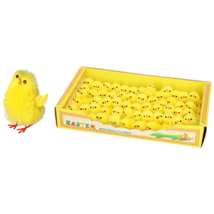 Set 60 accesorii decorative, Luka, curcani de Paste, 3x2cm, multicolor