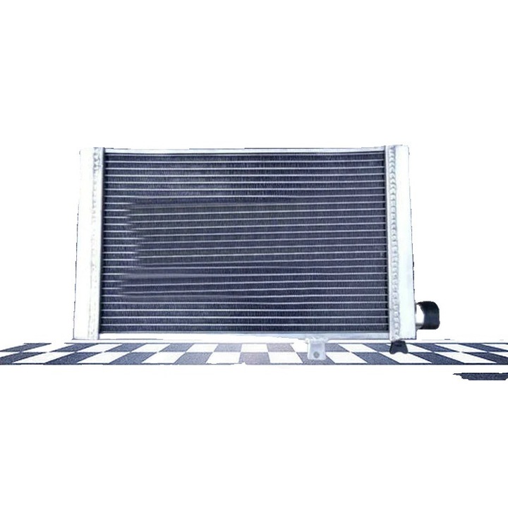 Radiator aluminiu, set cu ventilator si carcasa, 15.55x9.84 inch, 19.68x10.51x3.54 inch, argintiu