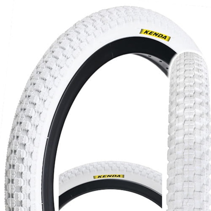 Cauciuc bicicleta Kenda 20x2,125 BMX Dirt Jump, 57-406, alb
