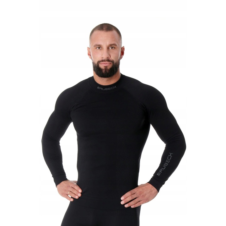 Мъжко термо ски яке Brubeck, черно, микрофибър, M INTL