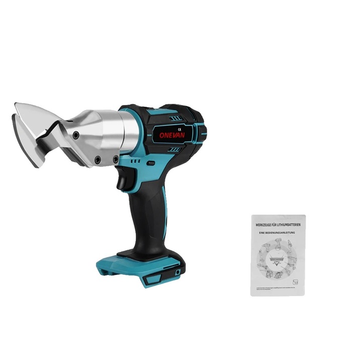 OneVan elektromos olló, 800 W, akkus, ergonomikus kialakítás, 0-3 mm, akkumulátor nélkül