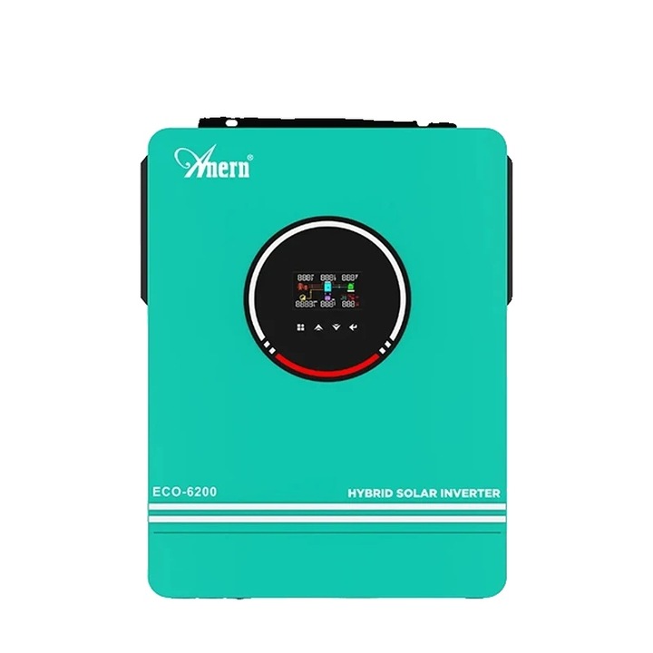 Inversor solar hibrid, 6200W, 48V, 220-240V, cu WIFI, design robust, dimensiuni 550x430x210mm