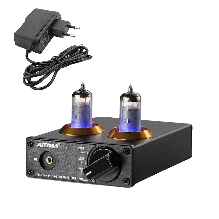 Предусилвател Aiyima, T3 EU щепсел, 600mV, 98dB, 118.5x98x33mm