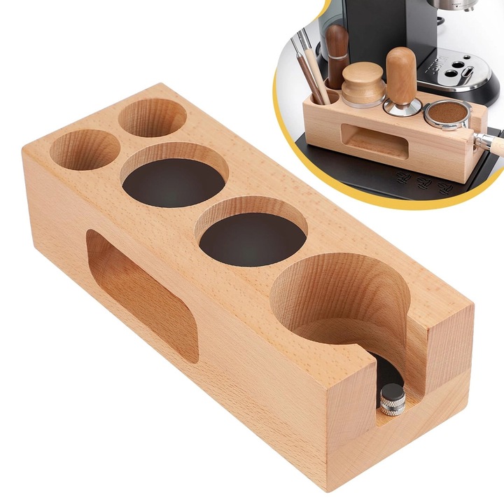 Statie barista pentru tamper de 58 mm, portafiltru si accesorii