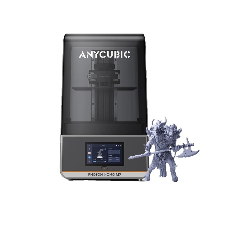 3D принтер ANYCUBIC Photon Mono M7, скорост на печат 150 мм/ч, максимален размер 223x126x230 мм, LCD технология