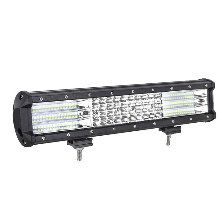 LED-es fénysáv, négysoros technológia, kettős feszültségkompatibilitás, 15 hüvelykes és 390 W-os kombináció