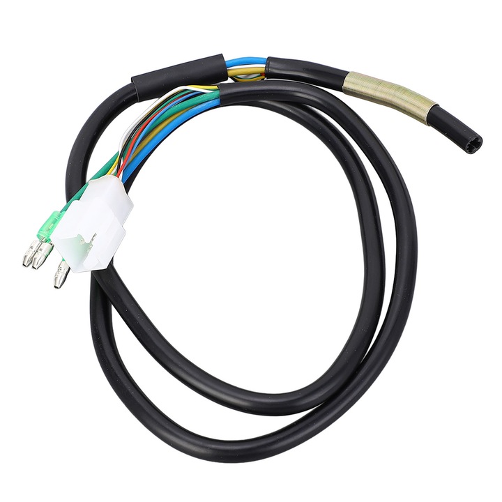 Кабел за мотор на електрическа тротинетка, 10 инча, 2.5mm², 9 жила, 6 пина, бял