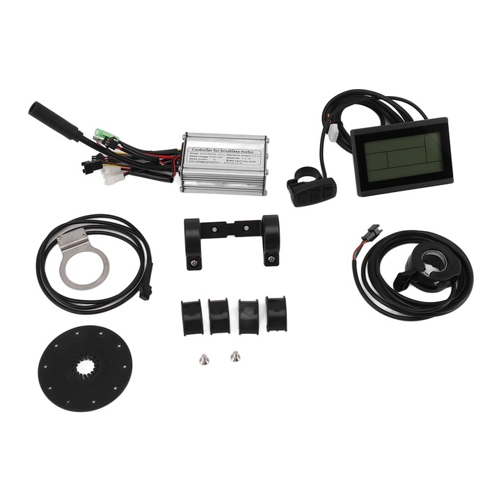 Комплект контролер 15A синусоидален за електрически велосипеди, LCD3U дисплей, палцова газ, 250W, 22мм