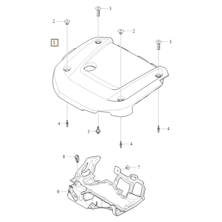 Capac motor original Volvo pentru S60, V60, S90, V90, XC60, XC90, 2.0 B420T, nou